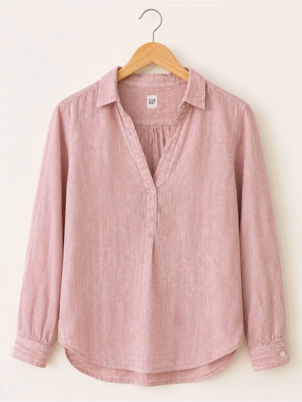 GAP striped Linen Pullover Small White and Red Stripe - Picture 1 of 6